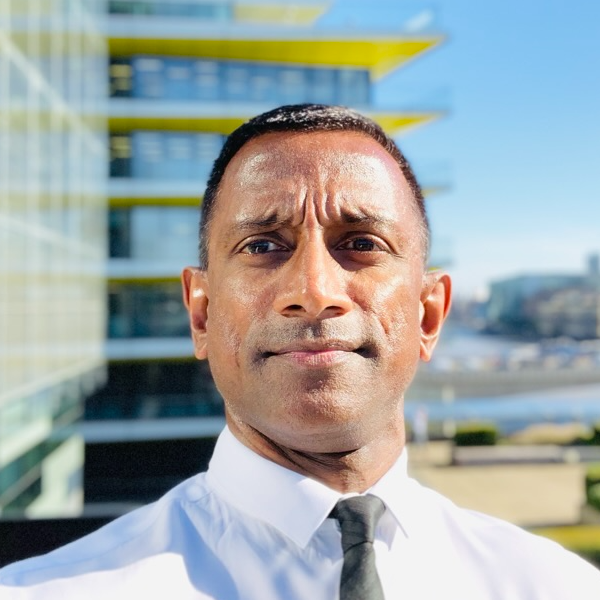 Deepak Patel, founder of Candeo Performance, on a London rooftop